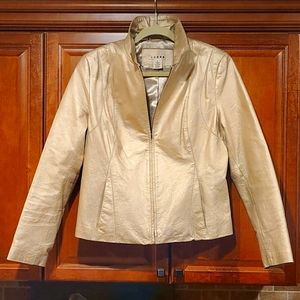 Gold leather jacket Size M